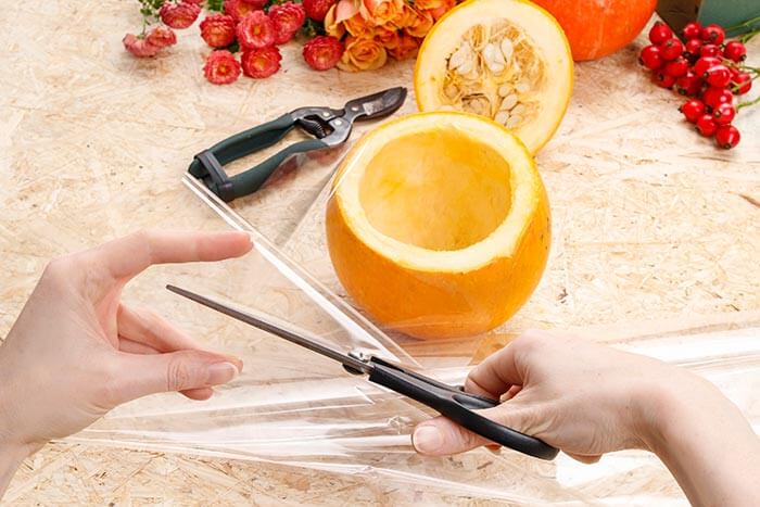Préparer la citrouille pour la décoration de table
