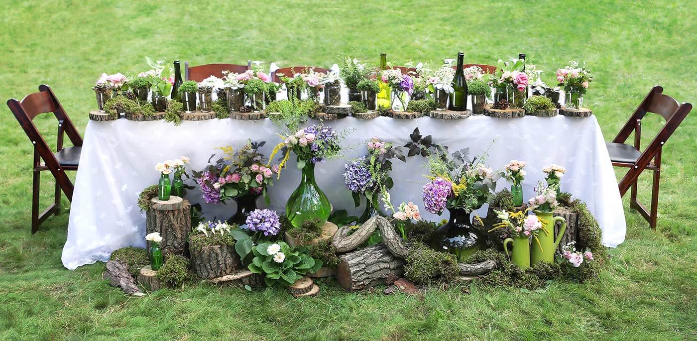 Décoration de table matériaux naturels
