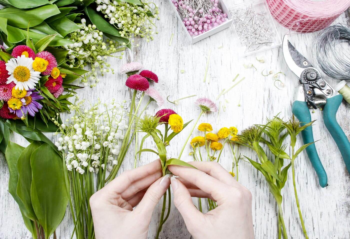 décoration de table au printemps