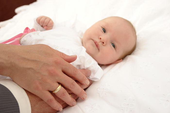 cérémonie de mariage baptême bébé