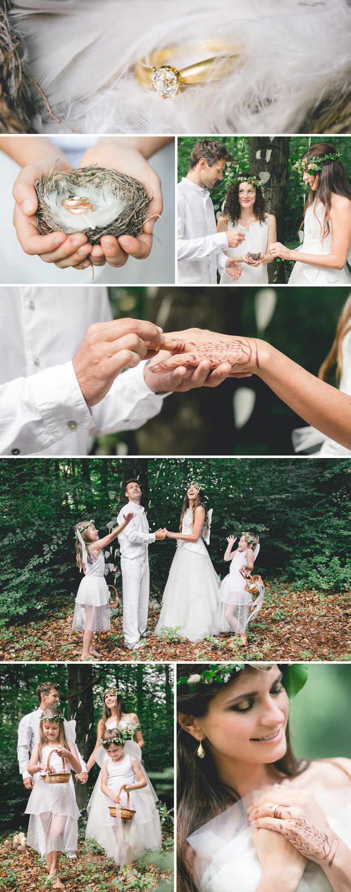 Mariage à un mariage en forêt