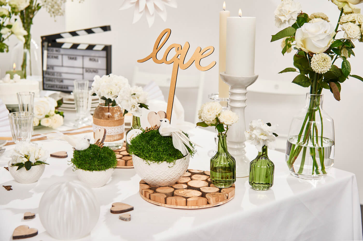 décoration de mariage blanche