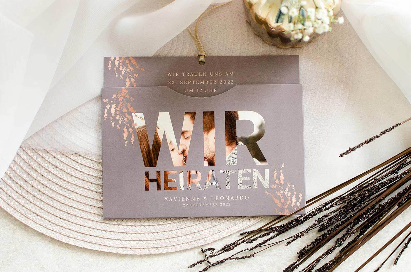 Nous nous marions invitation