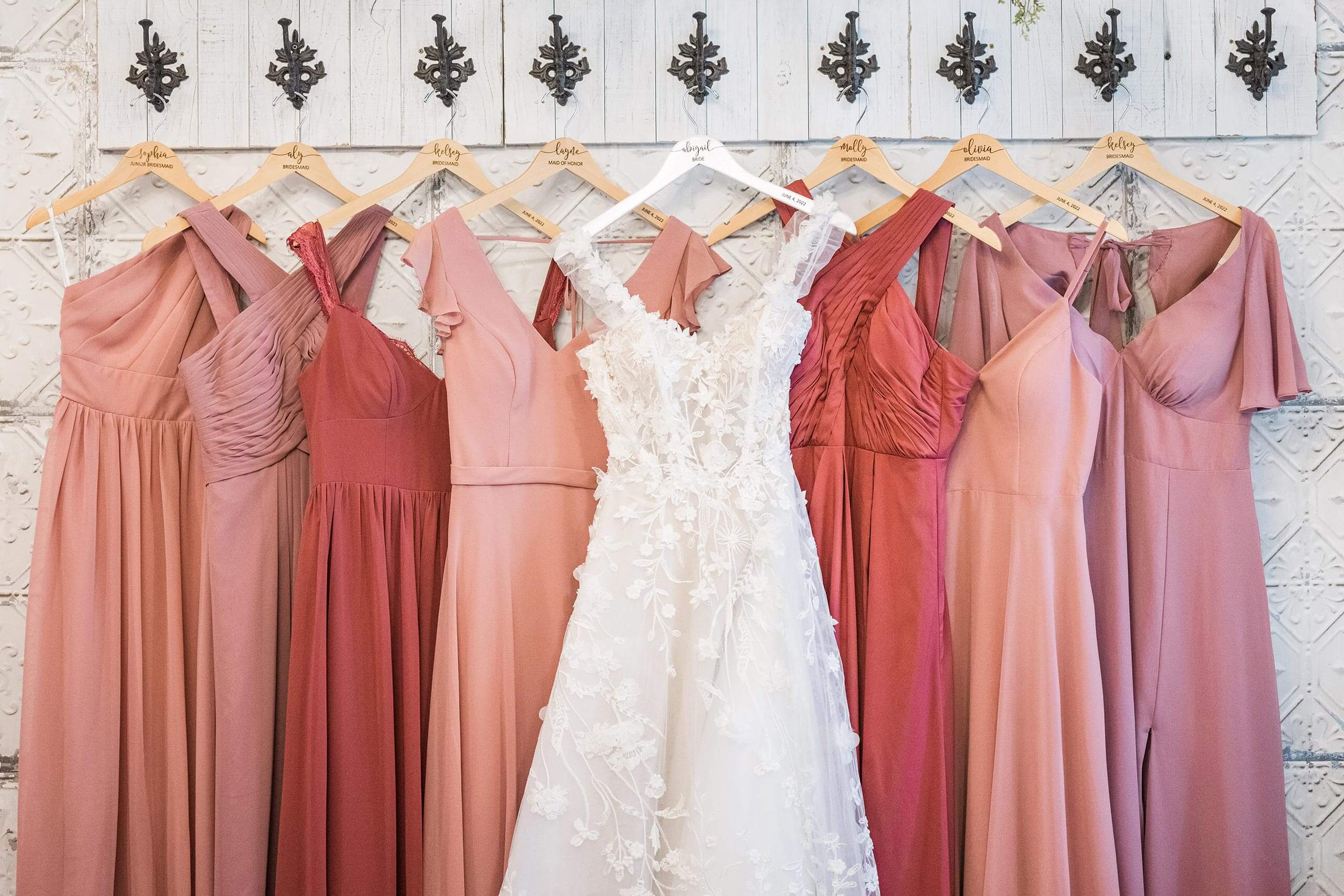robes de demoiselles d'honneur roses