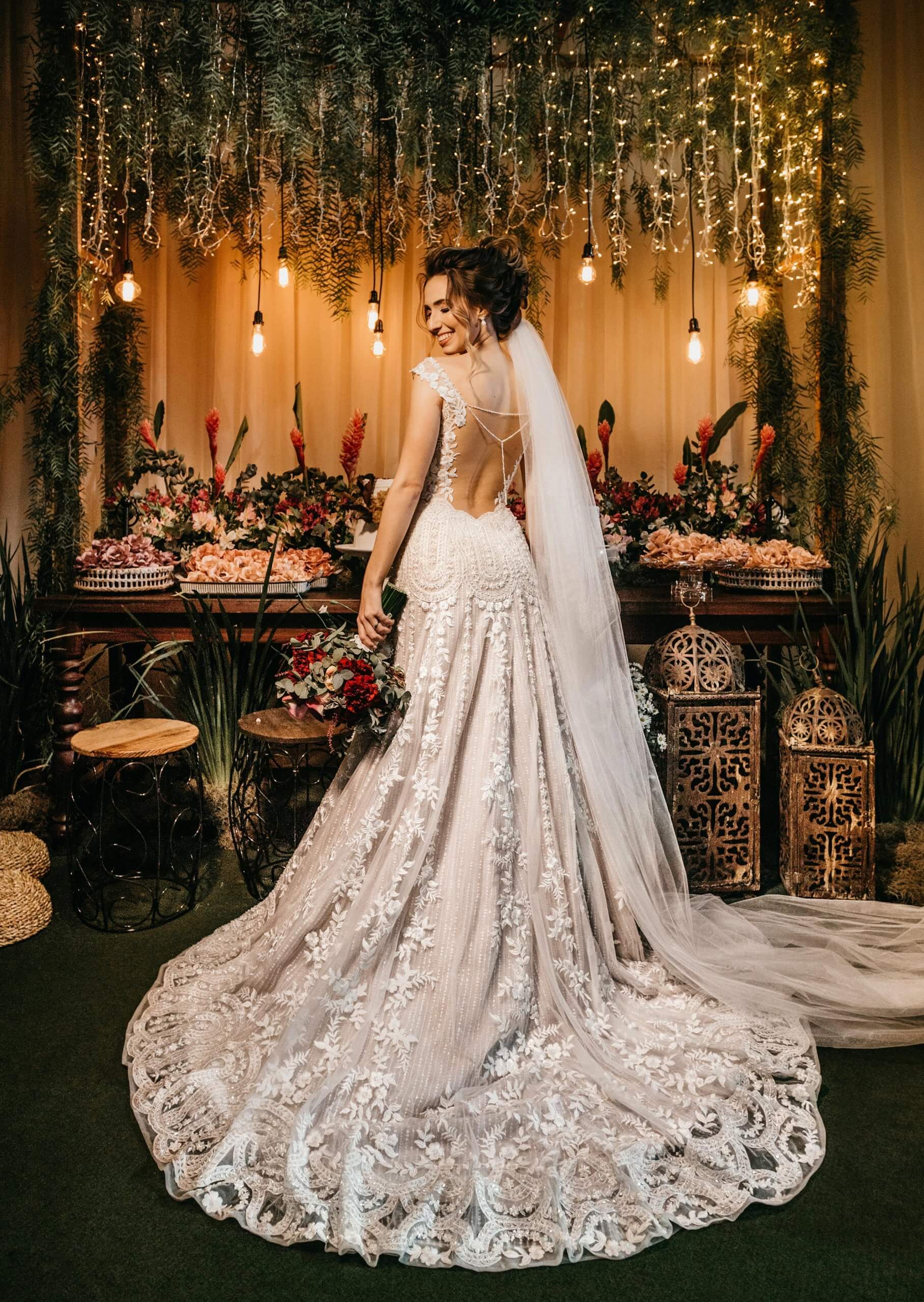 robe de mariée boho vintage dentelle
