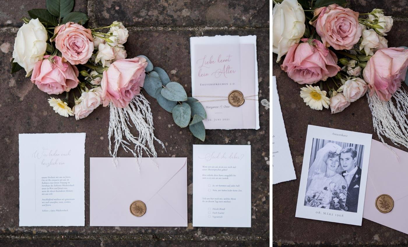Invitation renouvellement promesses de mariage