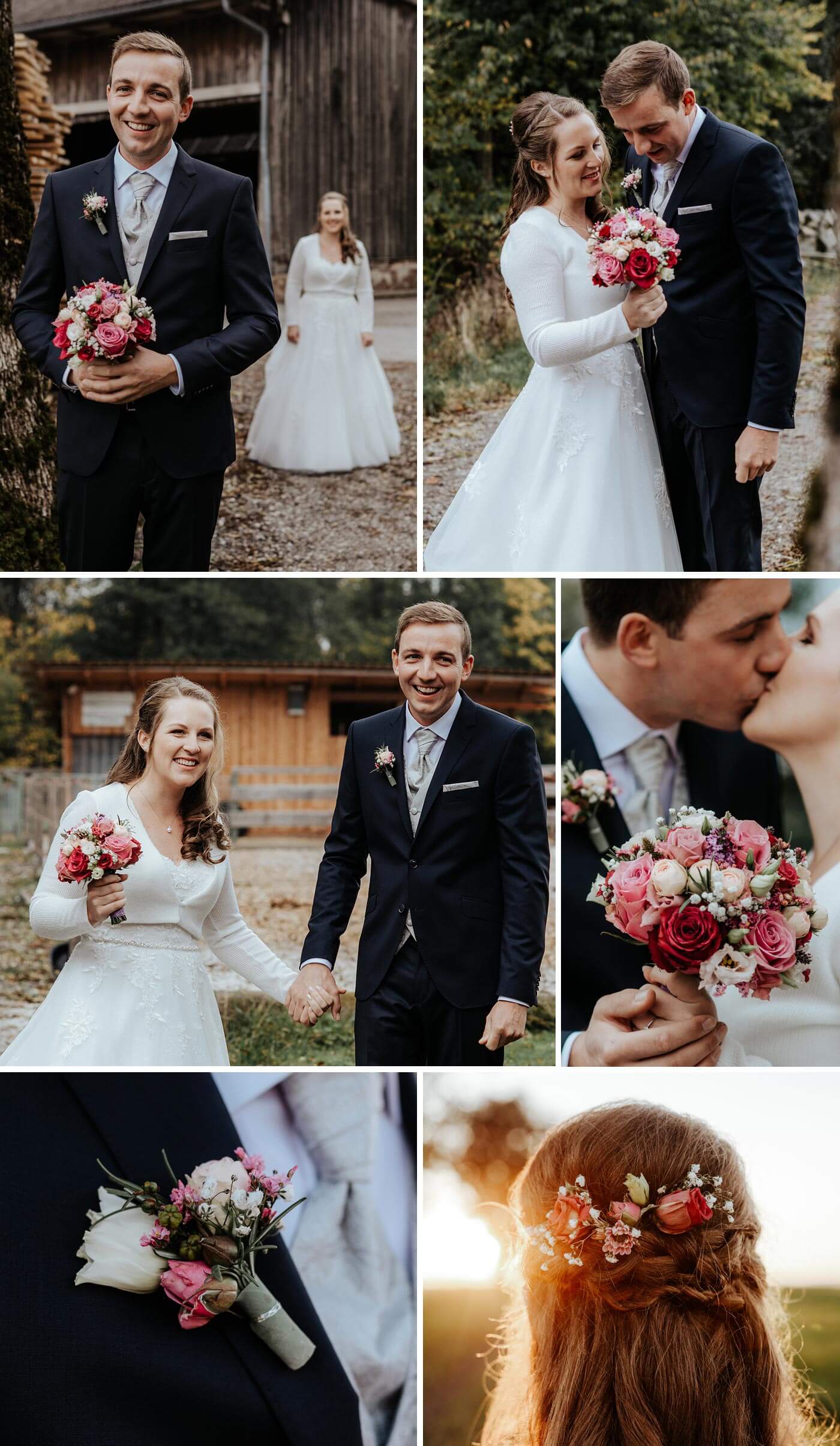 mariage roses en rose