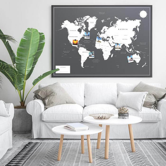 carte géographique cadeau de mariage