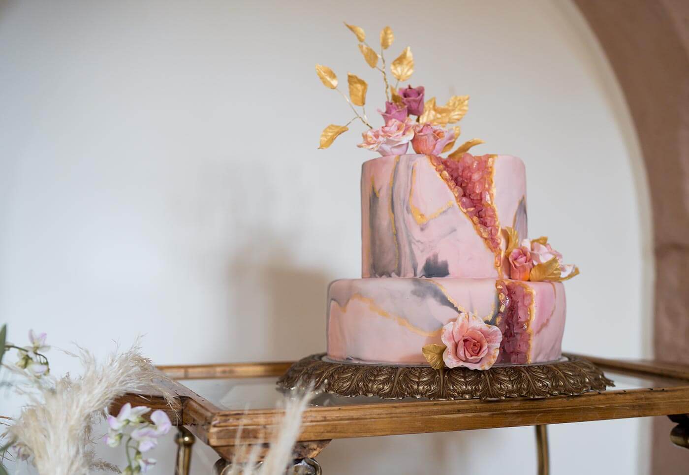 gâteau de mariage en cristal