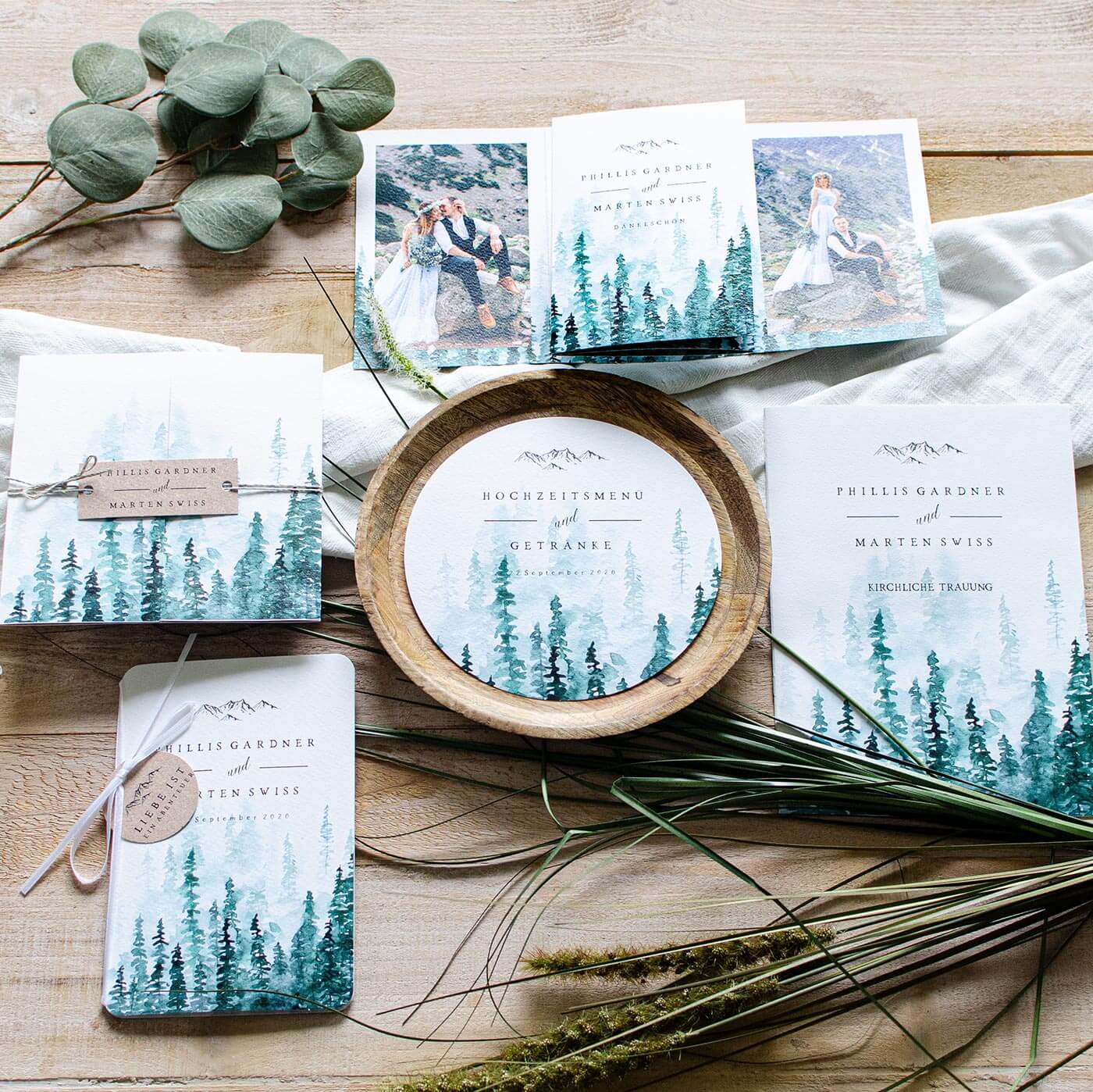 cartes échantillons mariage