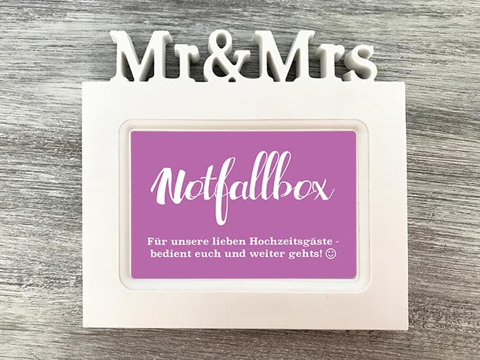pancarte panier de secours mariage