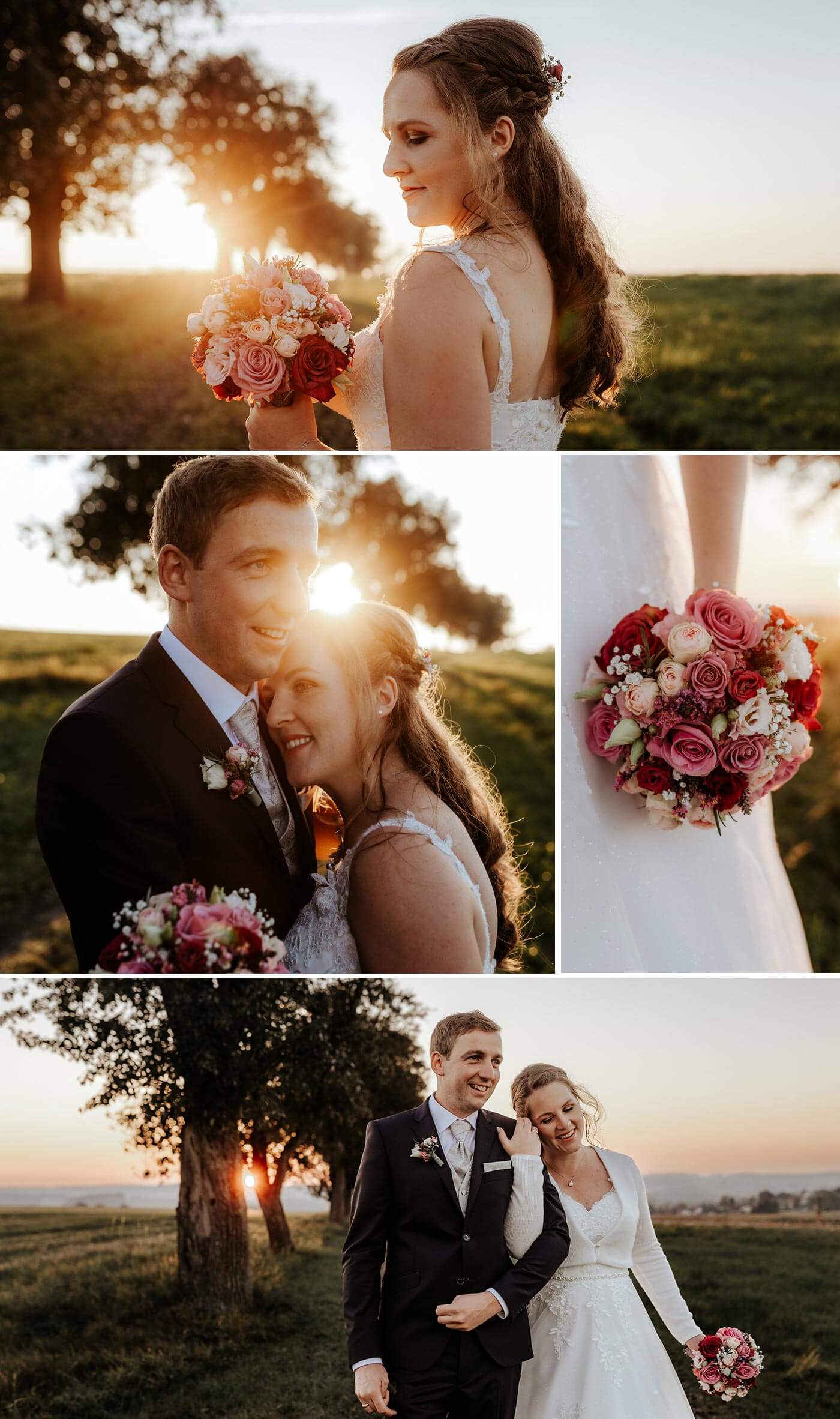 Shooting de couple au coucher du soleil