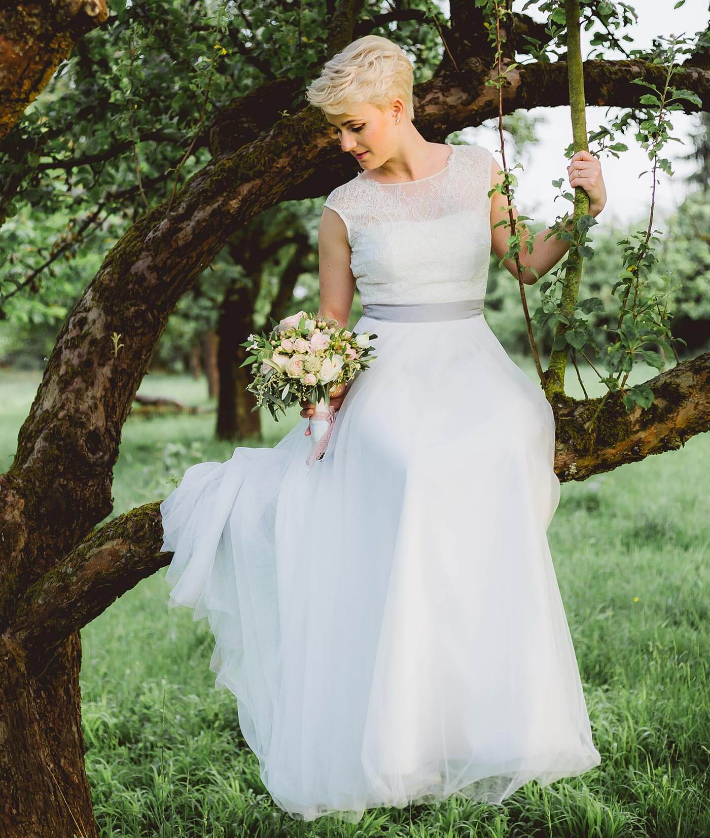 robe de mariée simple de la mairie