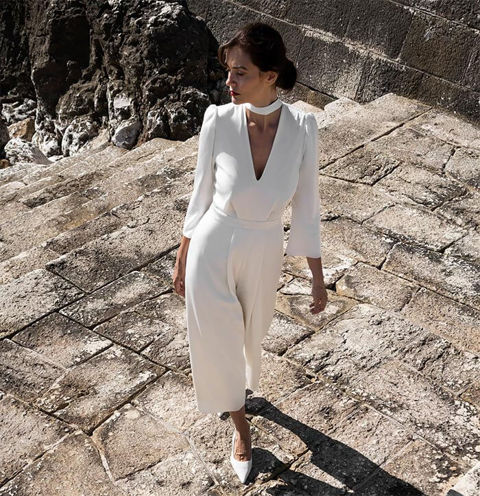 combinaison blanche mariage