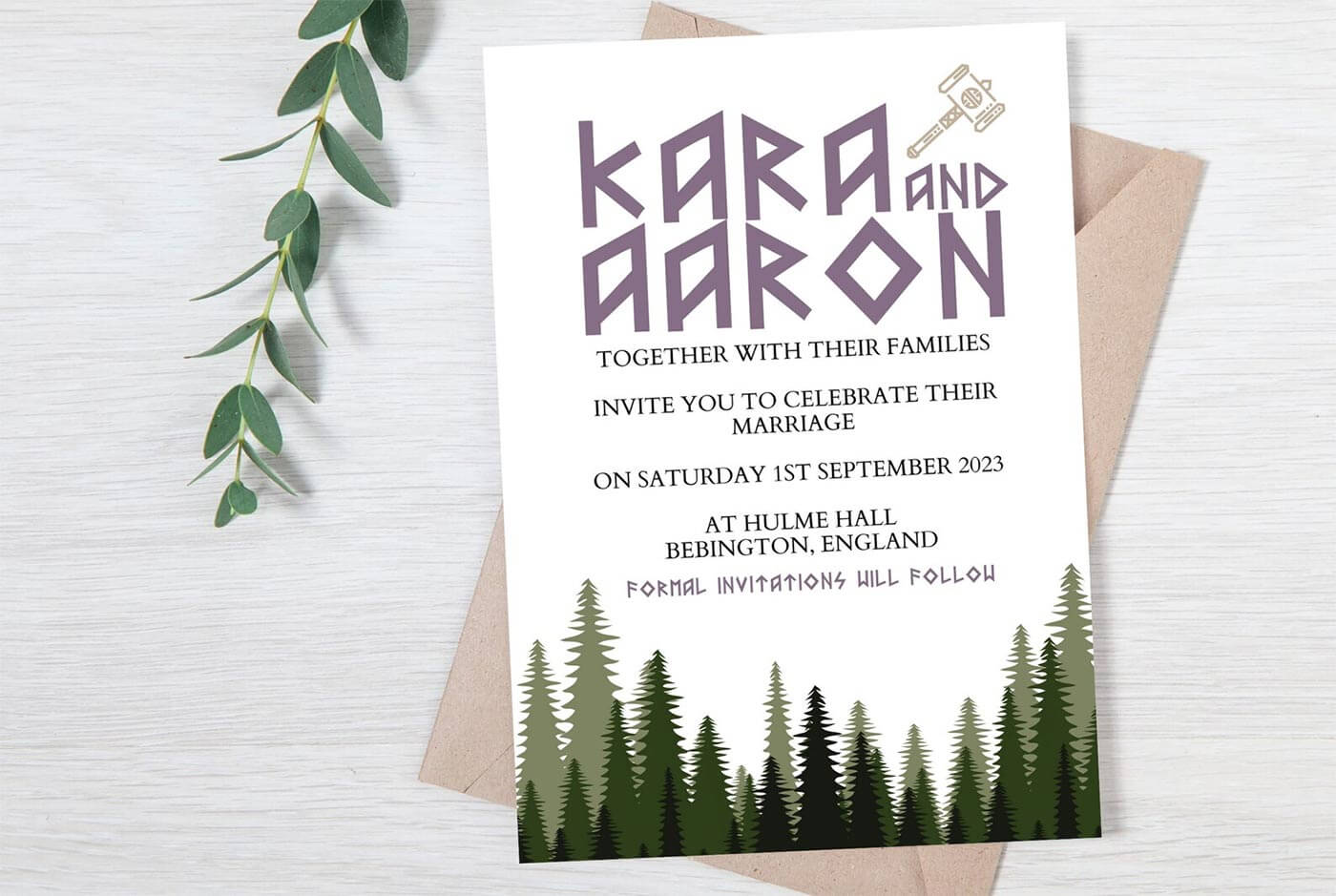 invitation de mariage viking